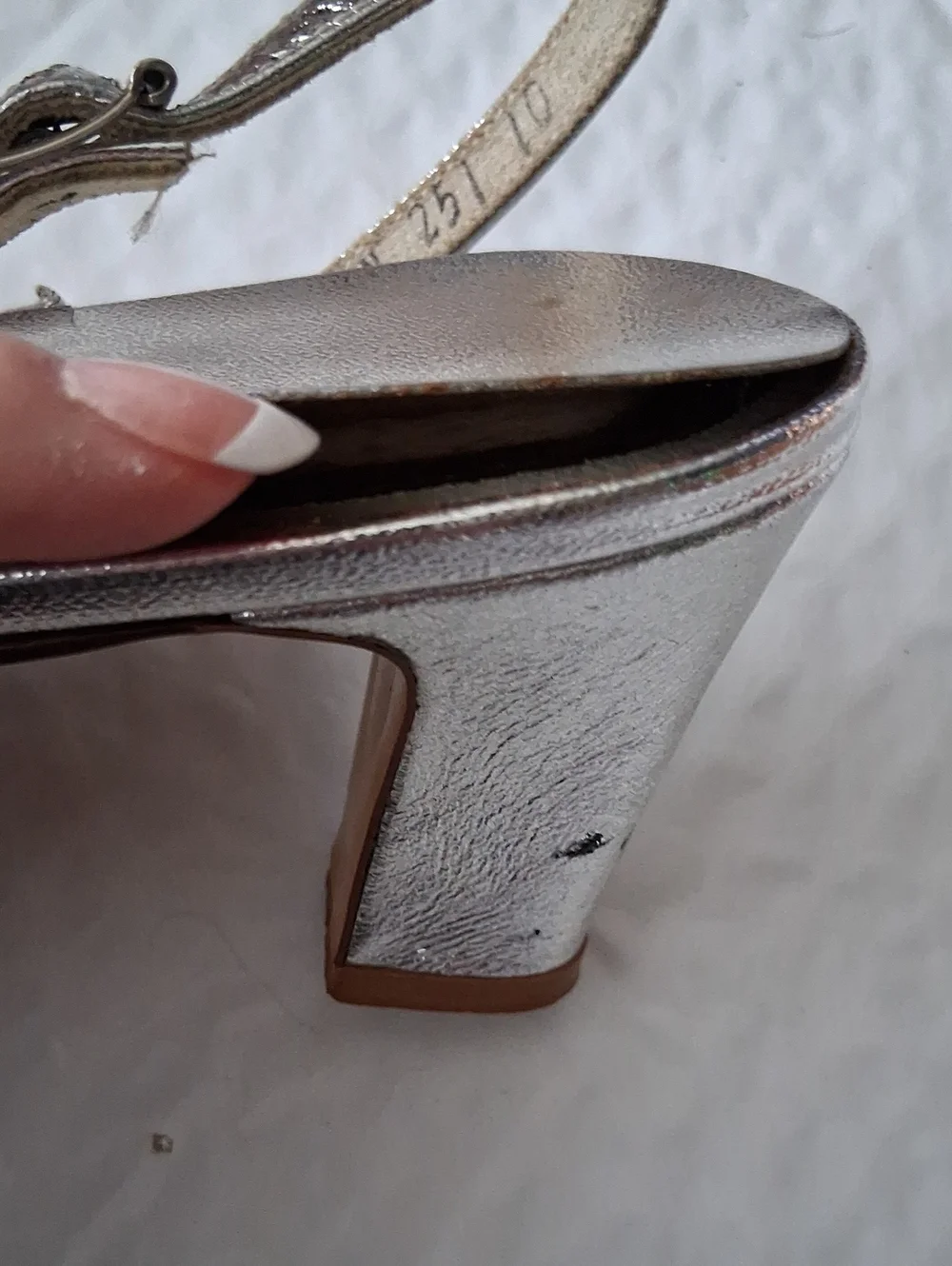 Naturalizer Silver Heels Sandals Strappy
